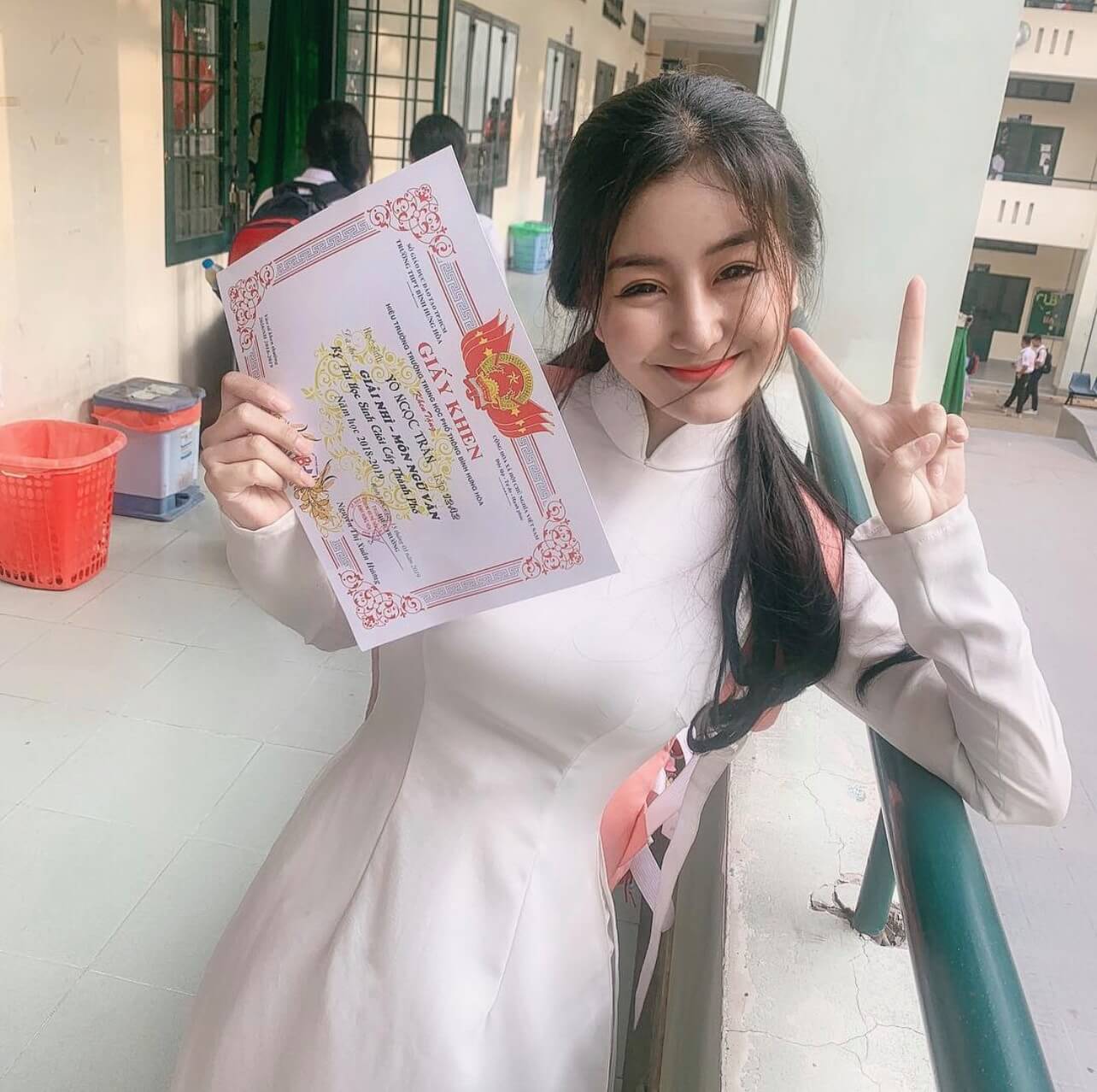 Nhan sắc của Võ Ngọc Trân ngày còn đi học.